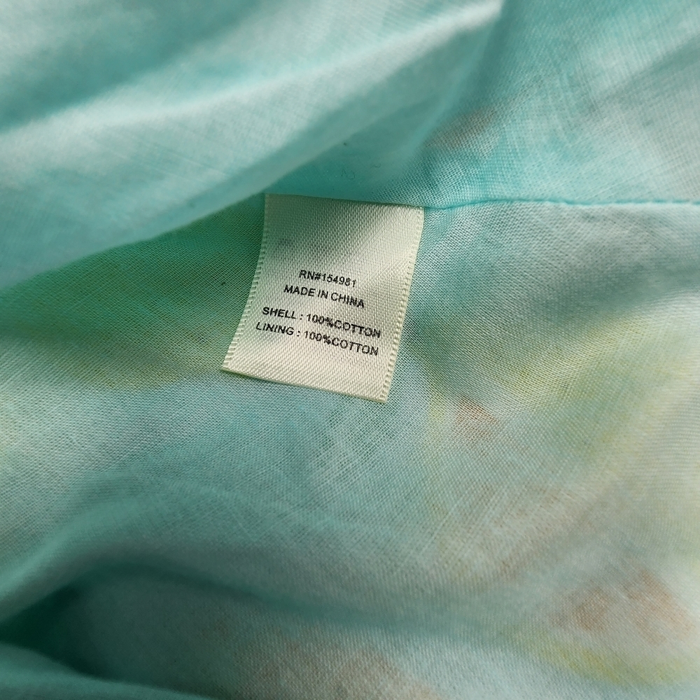Modcloth Blue Dress with Yellow and Orange Citrus Print - Picture 11 of 14